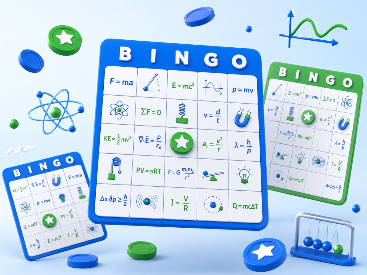Bingo de Fórmulas Físicas